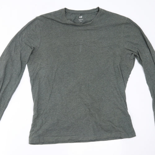 H&M Womens Green   Basic T-Shirt Size L