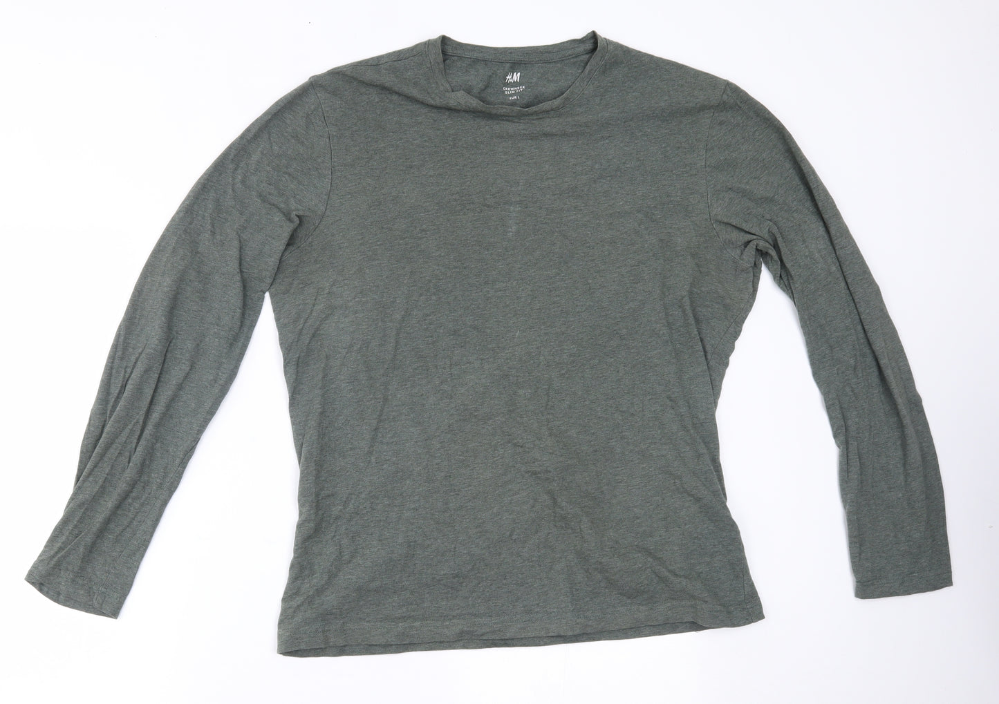 H&M Womens Green   Basic T-Shirt Size L