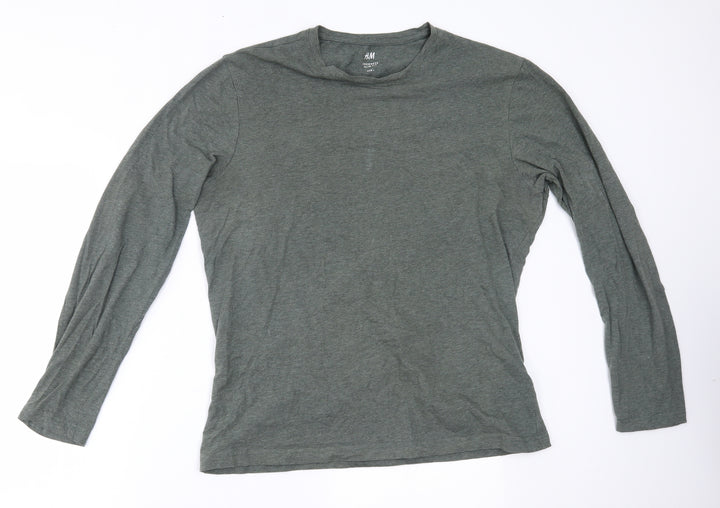 H&M Womens Green   Basic T-Shirt Size L