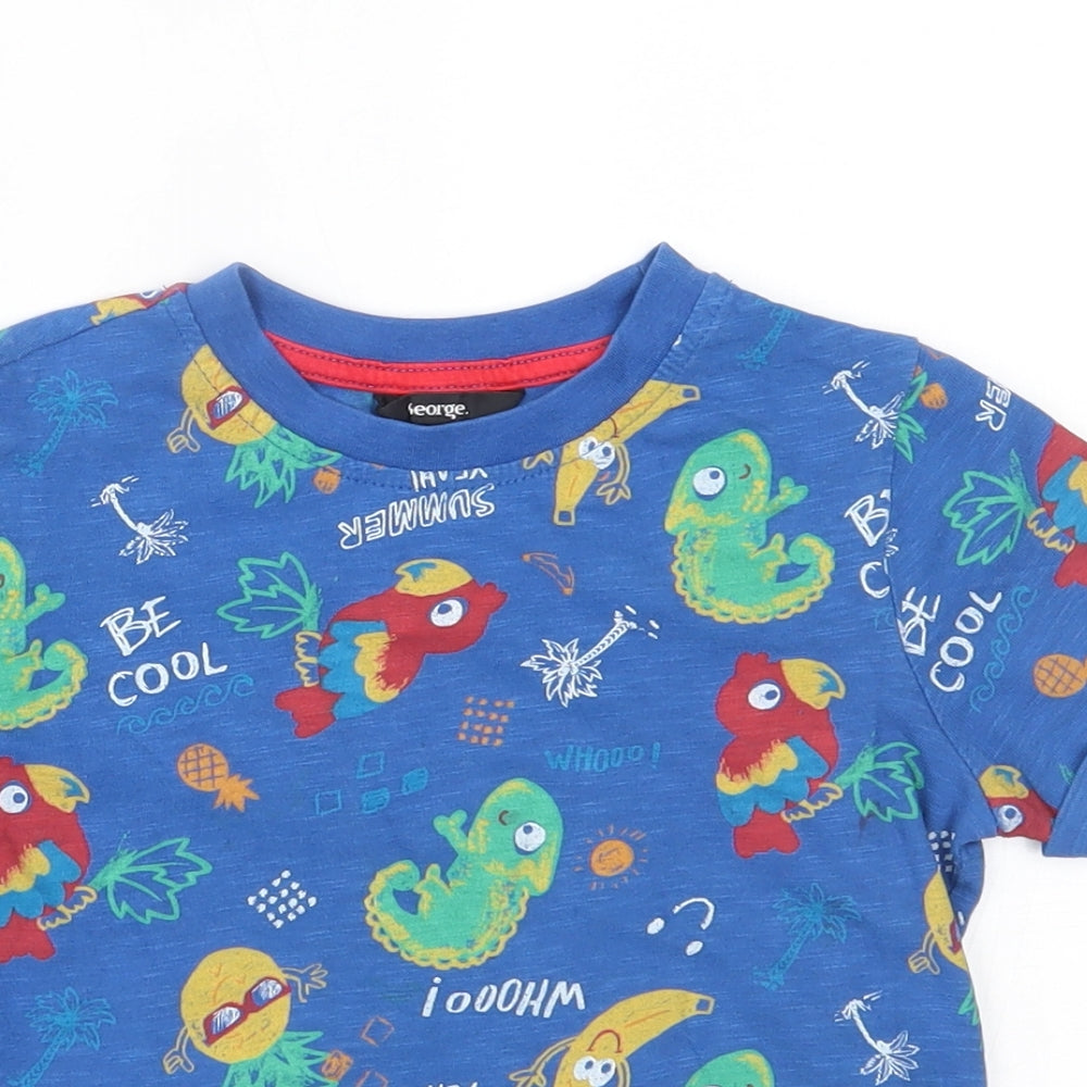George Boys Blue   Basic T-Shirt Size 3-4 Years
