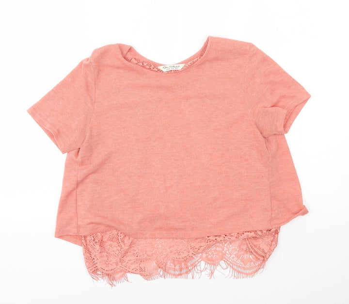 Miss Selfridge Womens Pink Basic Blouse Size 8