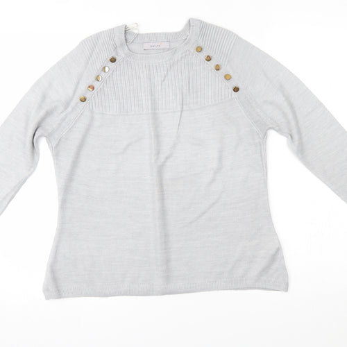 M&S Womens Grey   Pullover Jumper Size 10