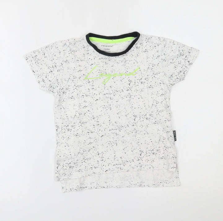 Primark Boys White Basic T-Shirt Size 2-3 Years -