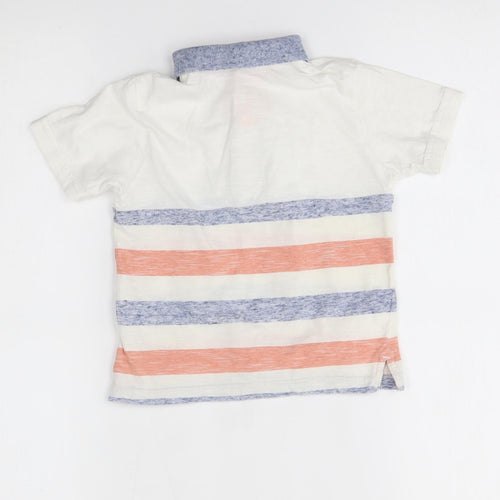 Matalan Boys White Striped  Basic Polo Size 3 Years