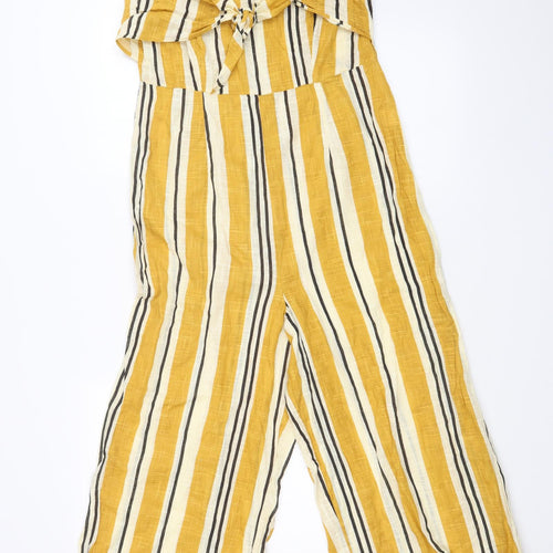 Primark Womens Yellow Striped  Jumpsuit One-Piece Size 14