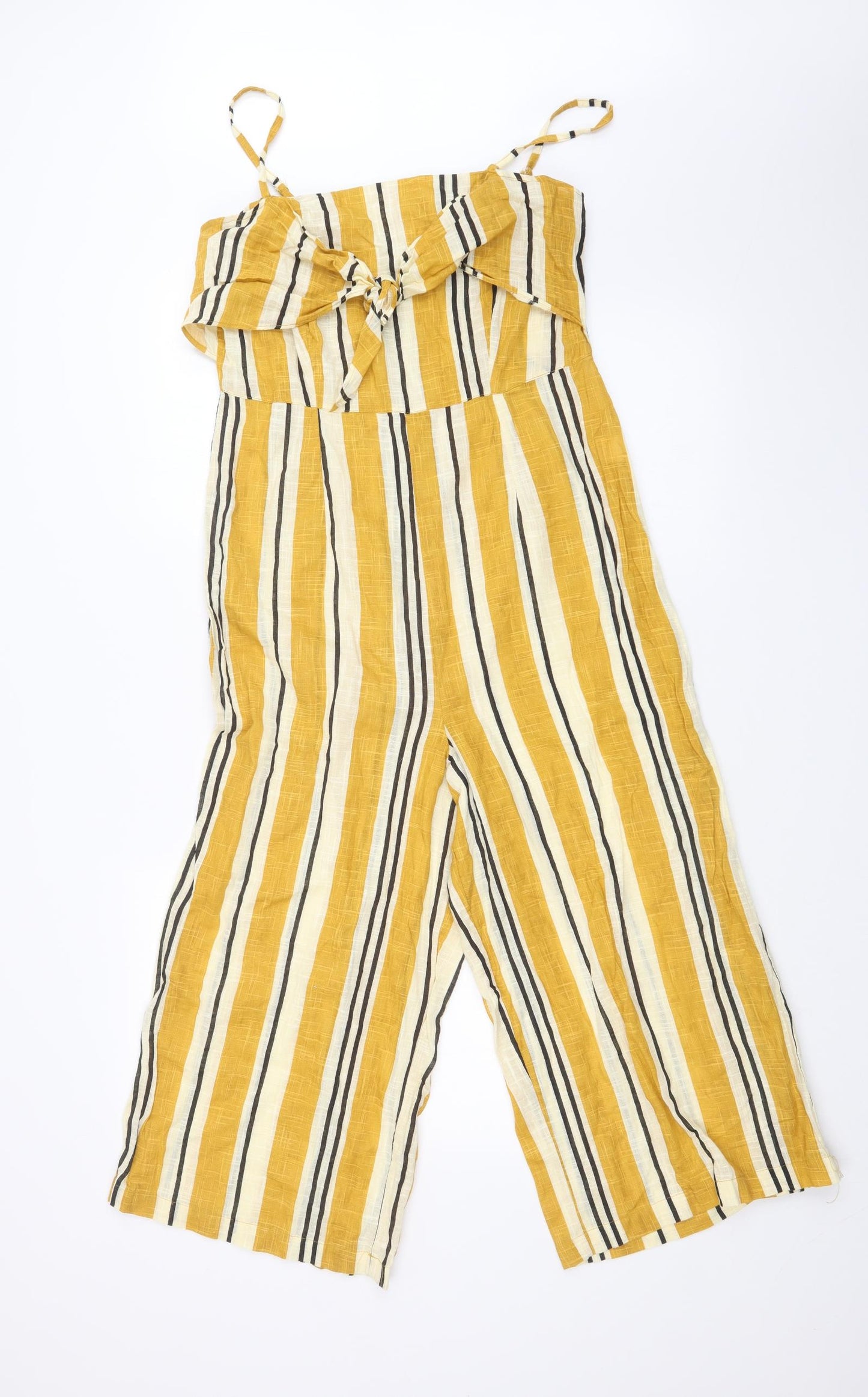 Primark Womens Yellow Striped  Jumpsuit One-Piece Size 14