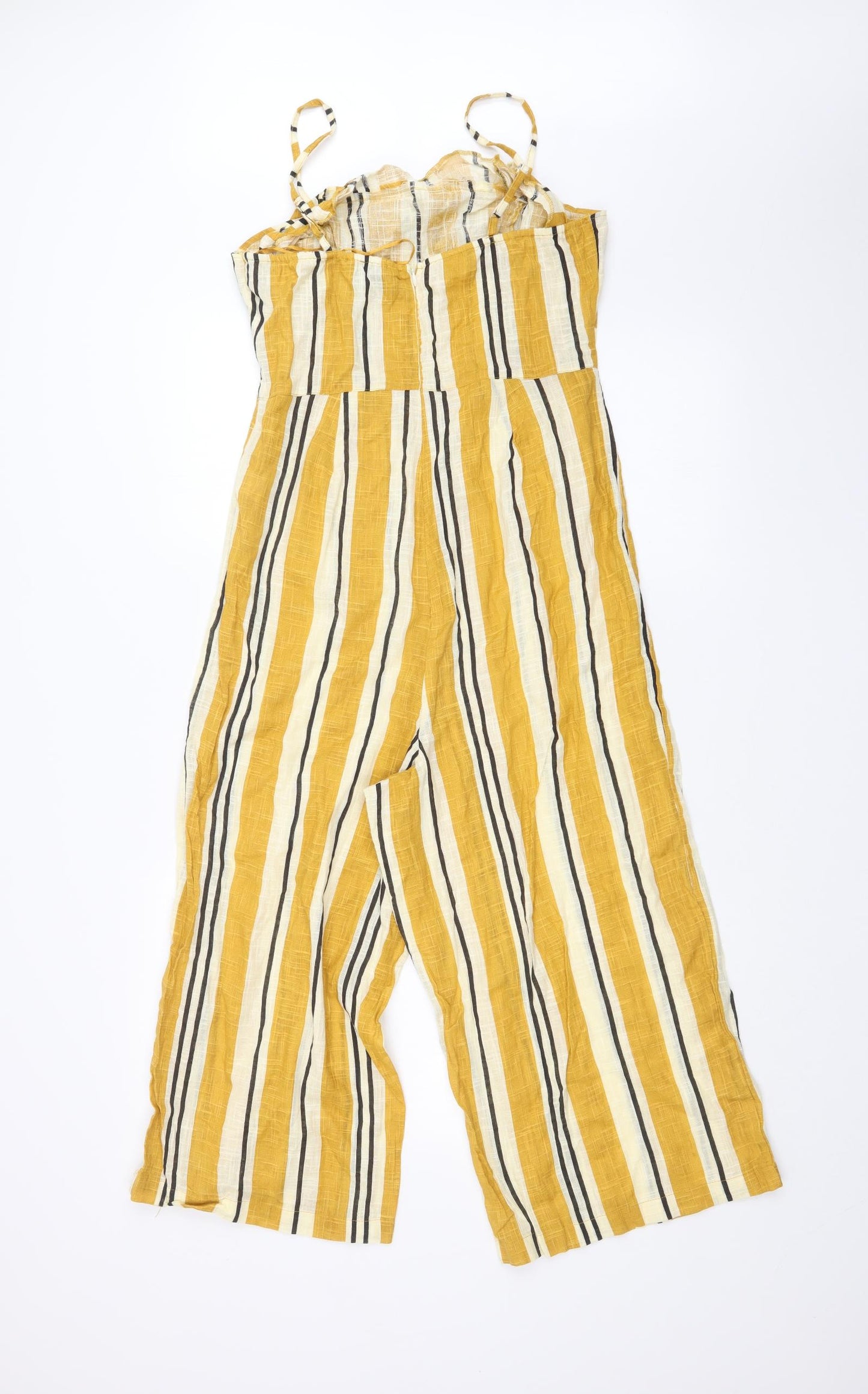 Primark Womens Yellow Striped  Jumpsuit One-Piece Size 14