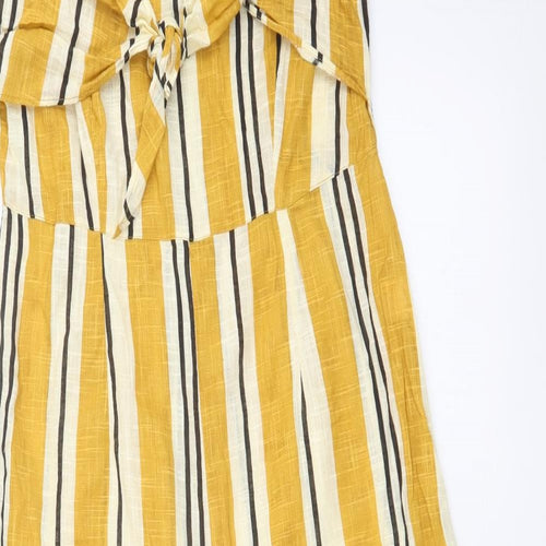 Primark Womens Yellow Striped  Jumpsuit One-Piece Size 14