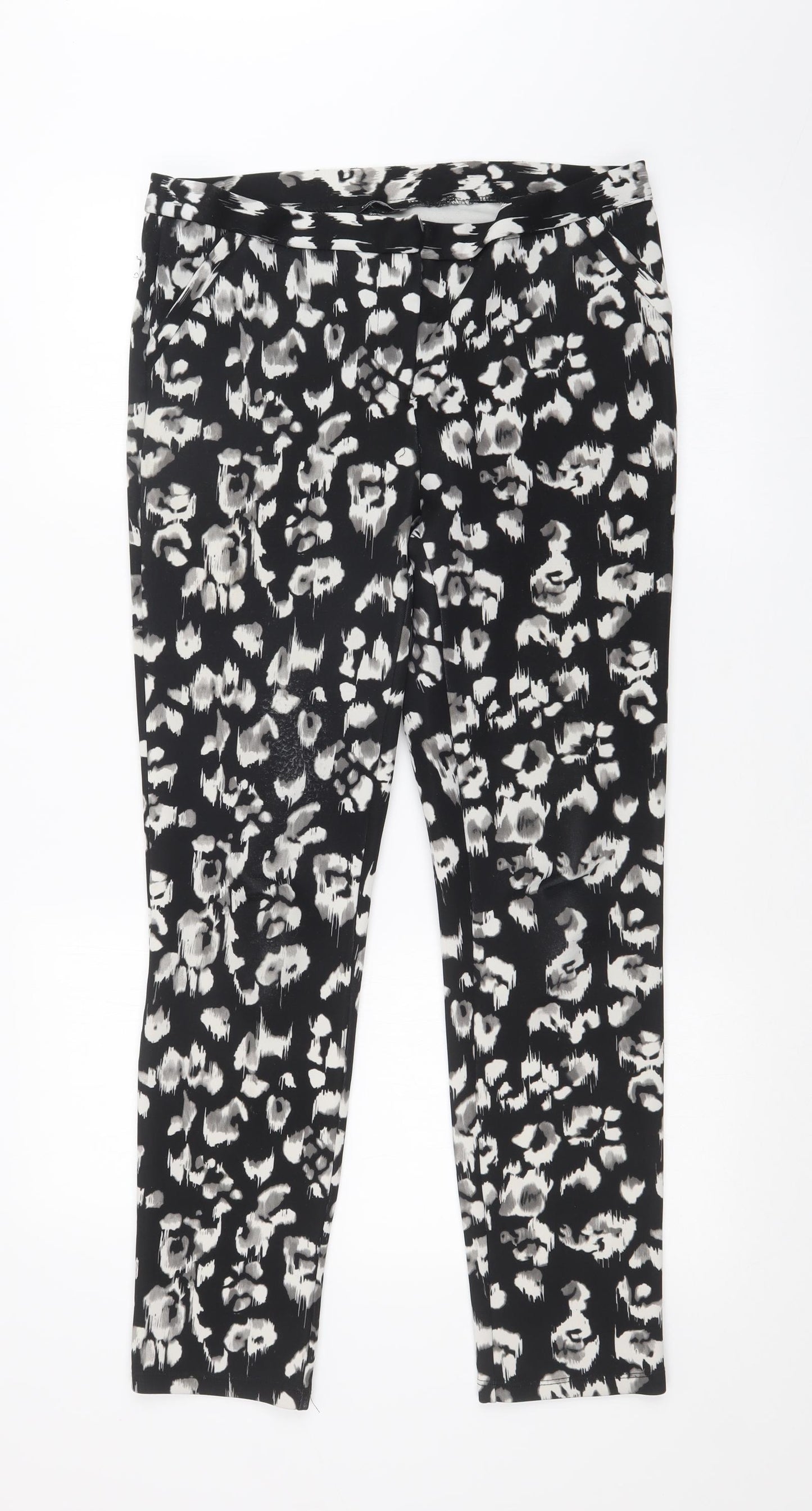 George Womens Multicoloured Animal Print  Jegging Trousers Size 10 L29 in