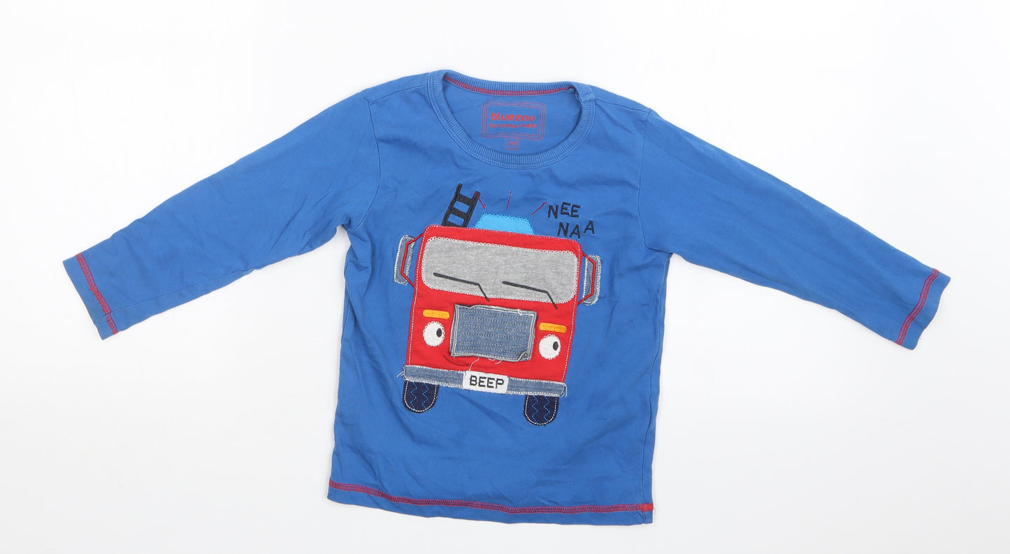 BLUEZOO Boys Blue   Basic T-Shirt Size 3-4 Years