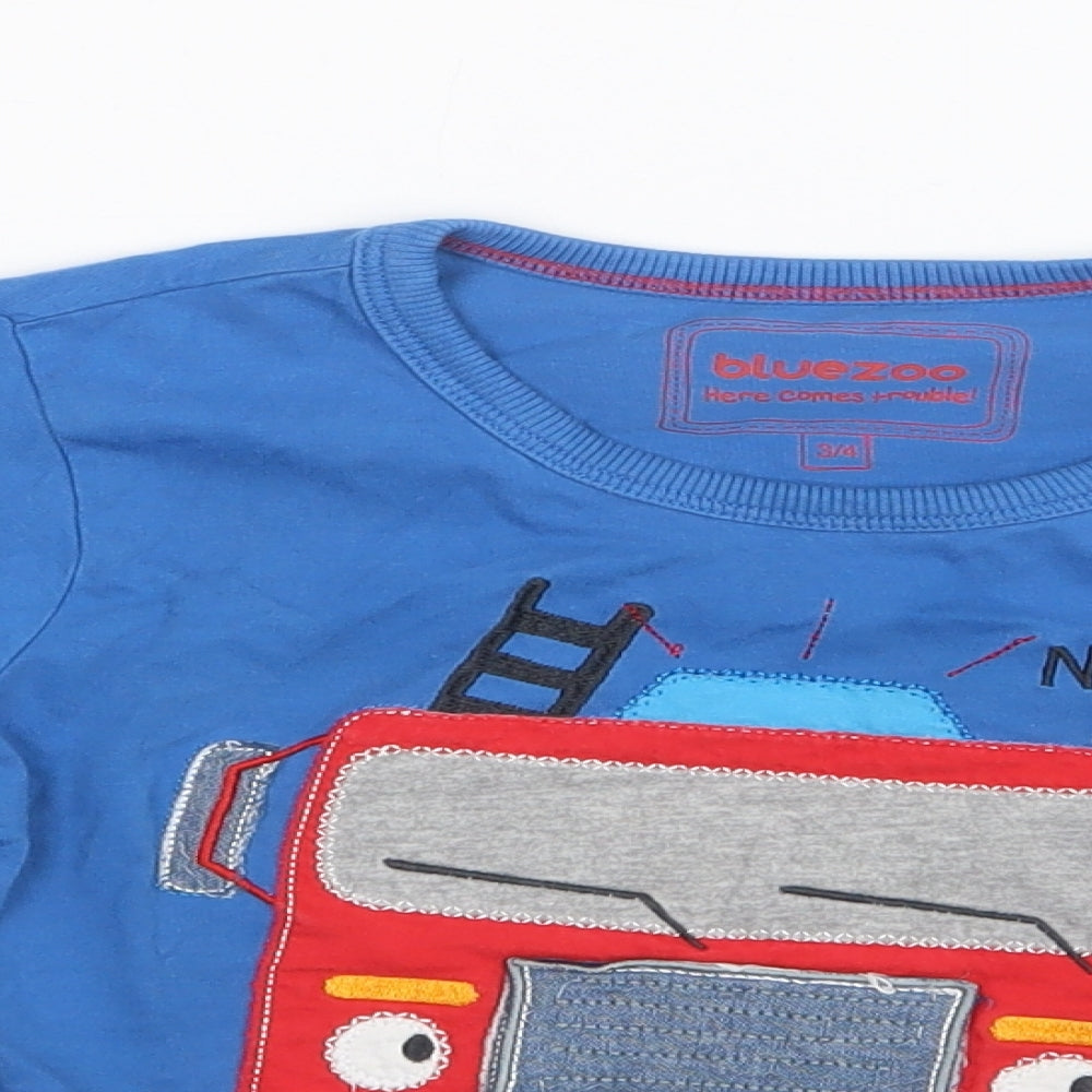 BLUEZOO Boys Blue   Basic T-Shirt Size 3-4 Years