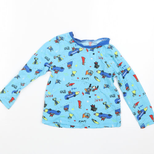 George Boys Blue Geometric  Basic T-Shirt Size 4-5 Years