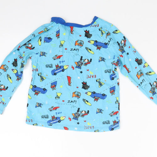 George Boys Blue Geometric  Basic T-Shirt Size 4-5 Years