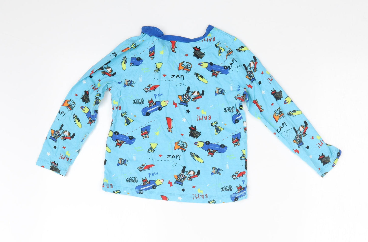 George Boys Blue Geometric  Basic T-Shirt Size 4-5 Years