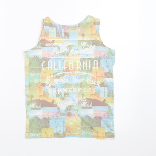 F&F Girls Multicoloured Geometric  Basic Tank Size 8-9 Years