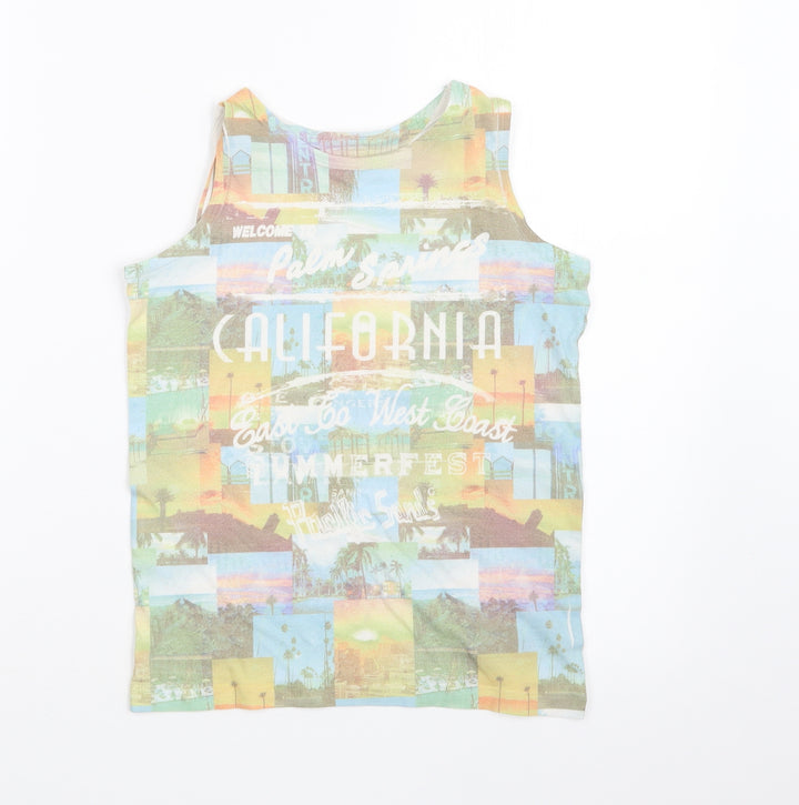 F&F Girls Multicoloured Geometric  Basic Tank Size 8-9 Years