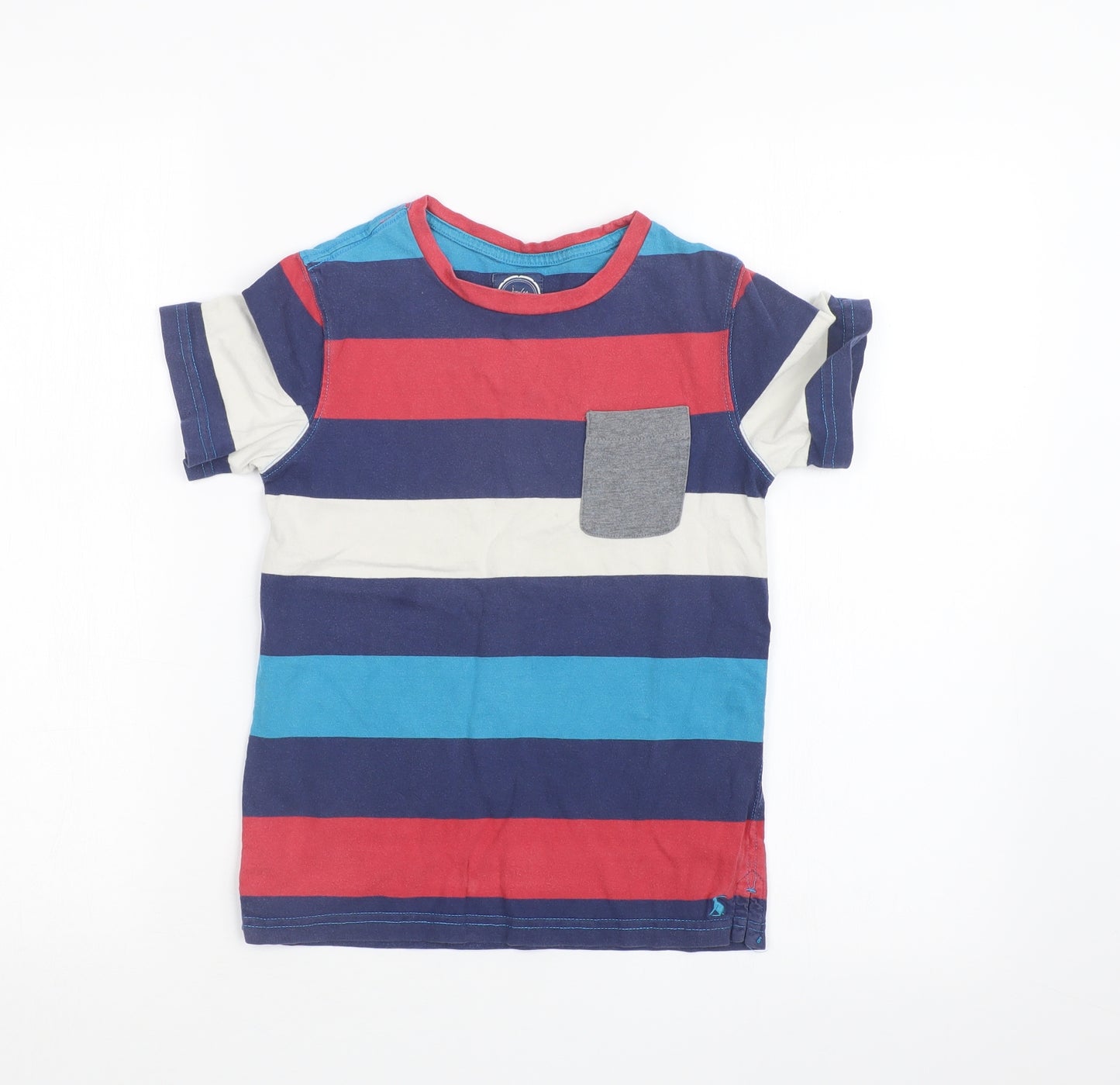 Joules Boys Multicoloured Striped  Basic T-Shirt Size 8 Years