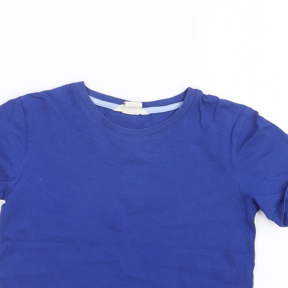 H&M Boys Blue   Basic T-Shirt Size 6-7 Years