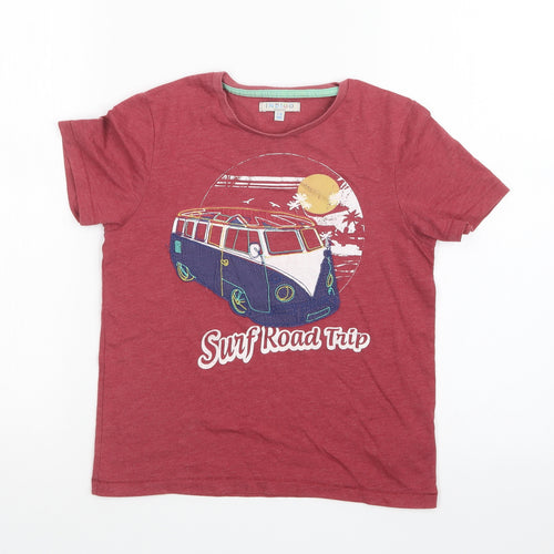 M&S Boys Red   Basic T-Shirt Size 7-8 Years
