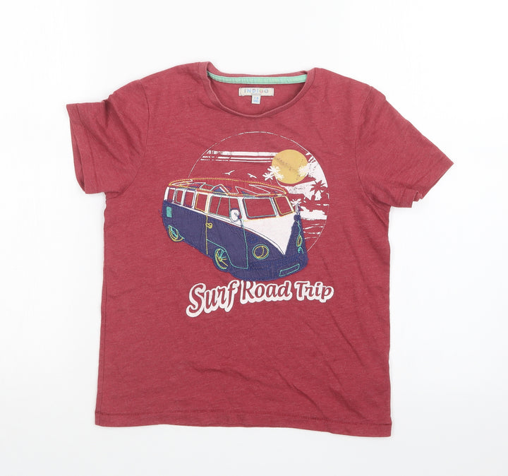 M&S Boys Red Basic T-Shirt Size 7-8 Years
