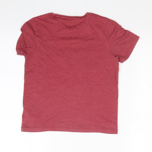 M&S Boys Red   Basic T-Shirt Size 7-8 Years