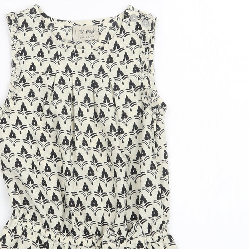 NEXT Girls Multicoloured Geometric  Playsuit One-Piece Size 4 Years