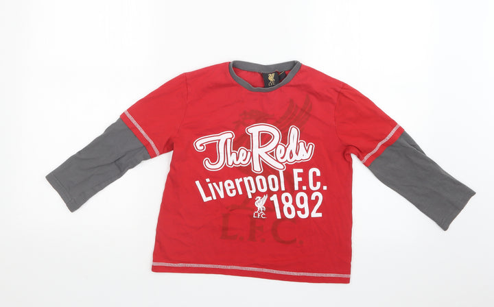 Liverpool FC Boys Multicoloured   Basic T-Shirt Size 8 Years