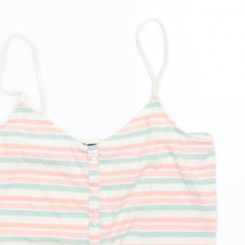 New Look Womens Multicoloured Striped  Camisole T-Shirt Size 16