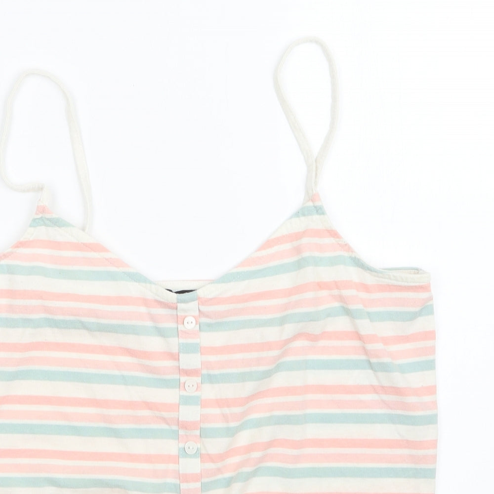 New Look Womens Multicoloured Striped  Camisole T-Shirt Size 16