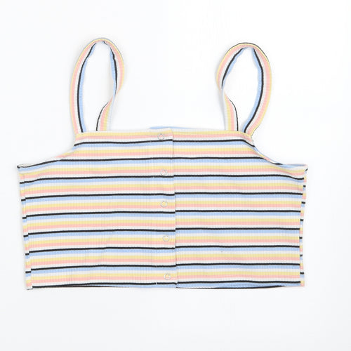 New Look Womens Multicoloured Striped  Camisole T-Shirt Size 16