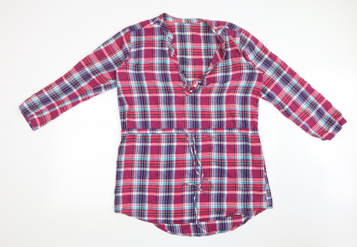 George Womens Multicoloured Check  Shirt Dress  Size 16
