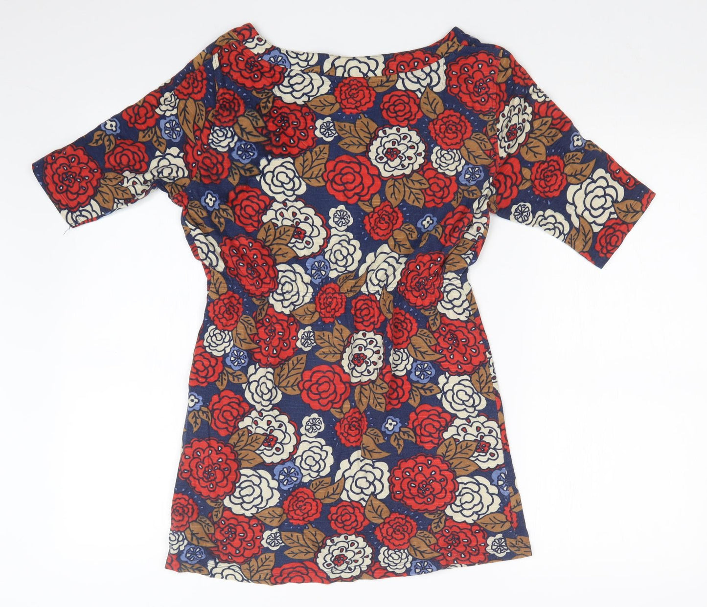 Weird Fish Womens Multicoloured Floral  Basic T-Shirt Size 10