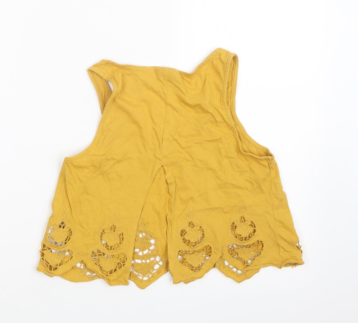 Topshop Womens Yellow   Basic T-Shirt Size 8