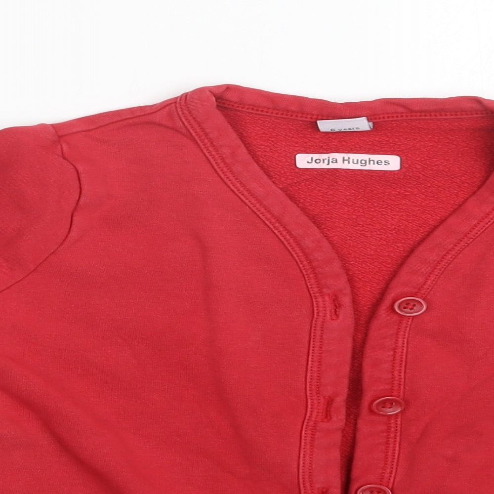 TU Girls Red   Cardigan Jumper Size 6 Years