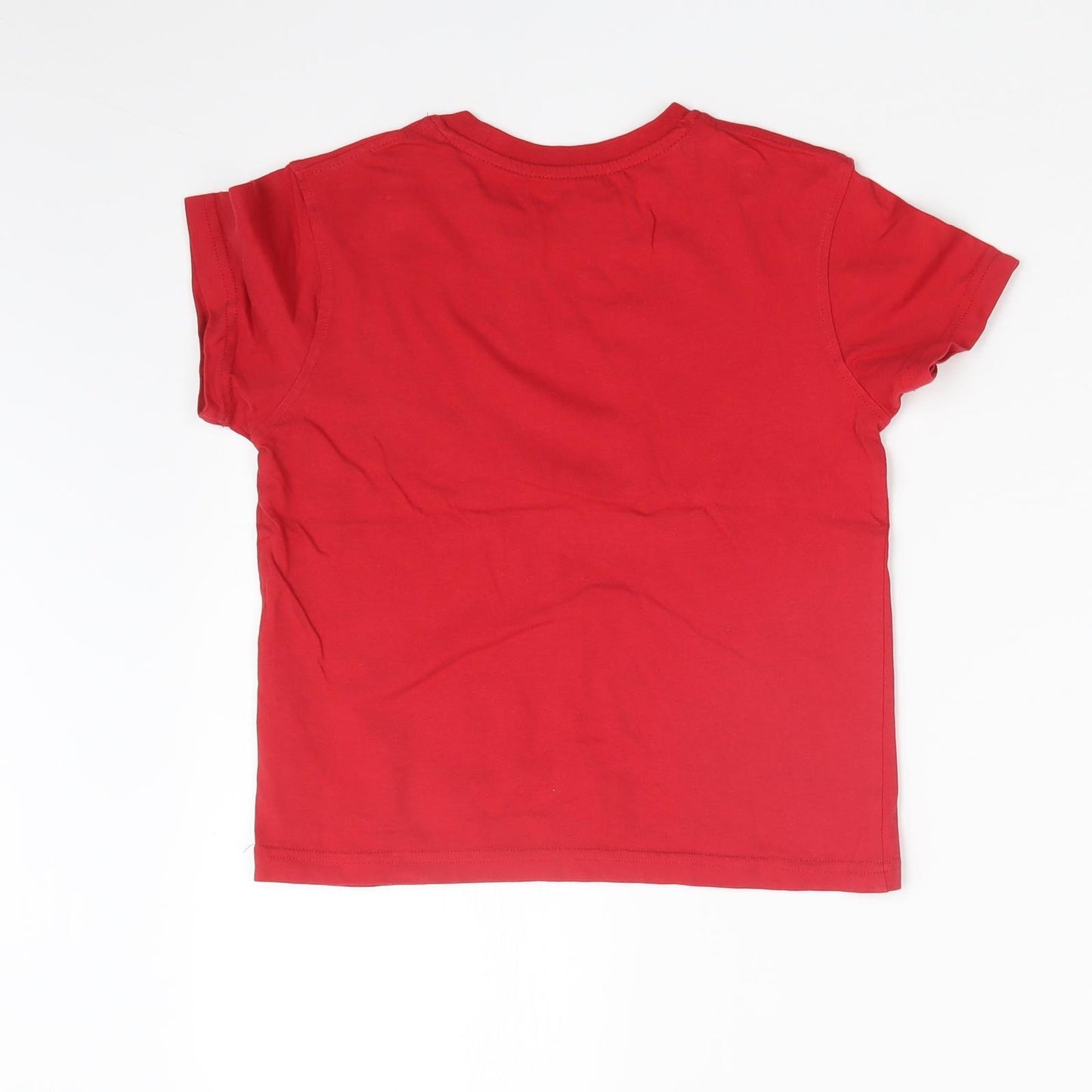 George Girls Red   Basic T-Shirt Size 6-7 Years