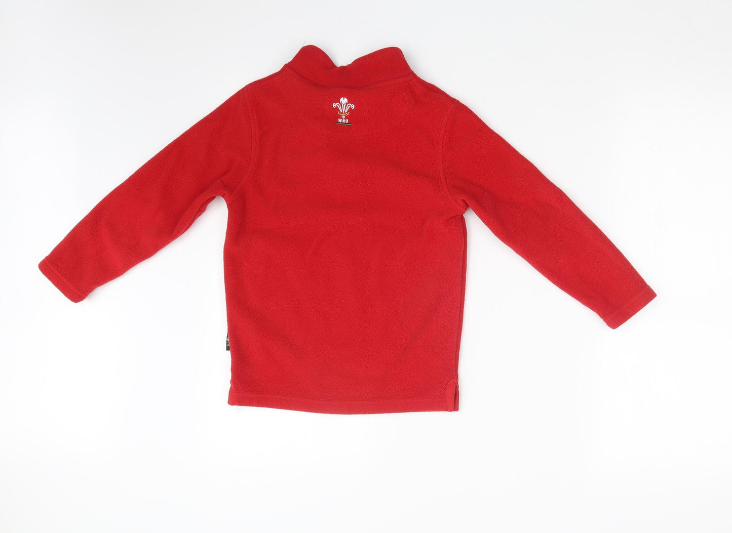 WELSH RUGBY Boys Red  Fleece Pullover Jumper Size 7-8 Years