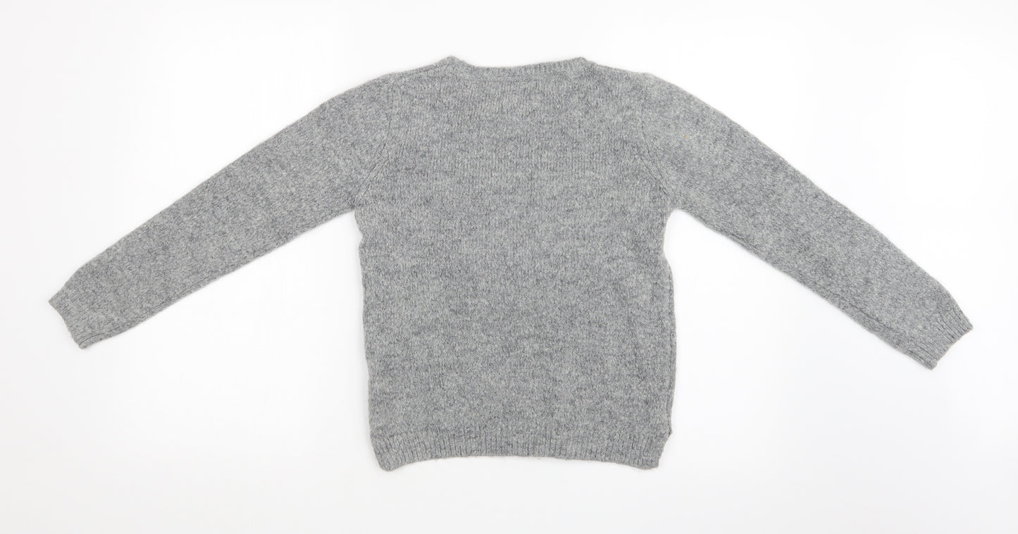 M&S Girls Grey   Pullover Sweatshirt Size 10-11 Years