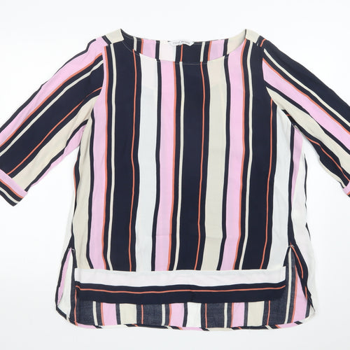 NEXT Womens Multicoloured Striped  Basic T-Shirt Size 18