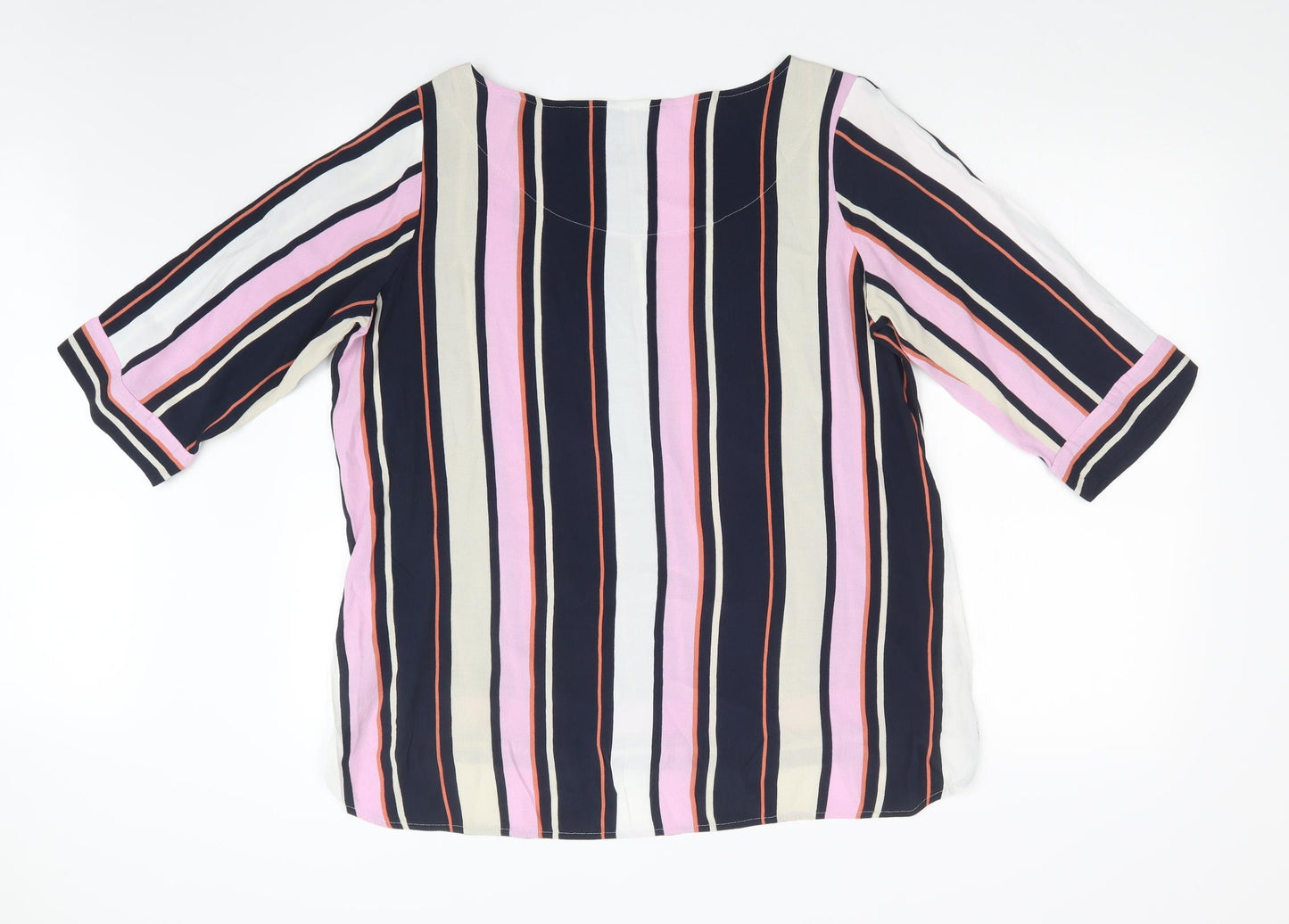 NEXT Womens Multicoloured Striped  Basic T-Shirt Size 18