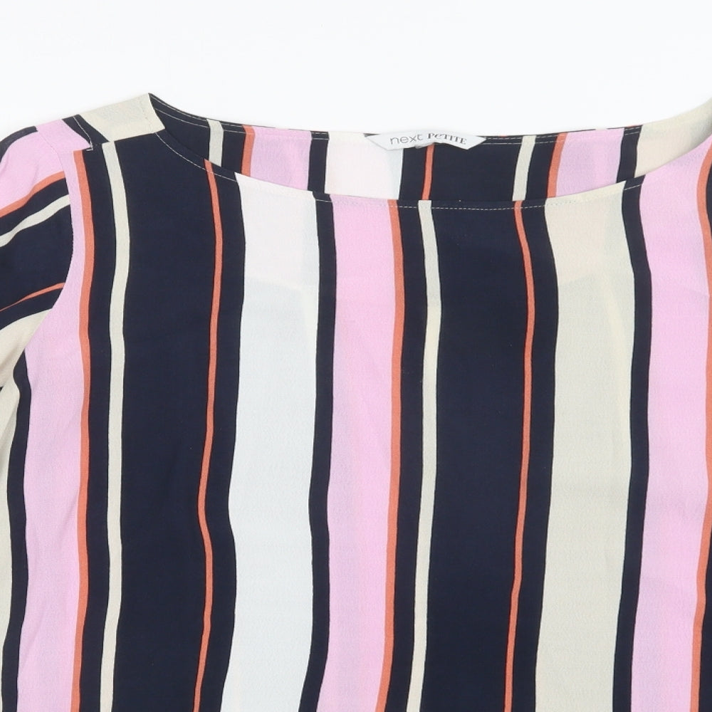 NEXT Womens Multicoloured Striped  Basic T-Shirt Size 18