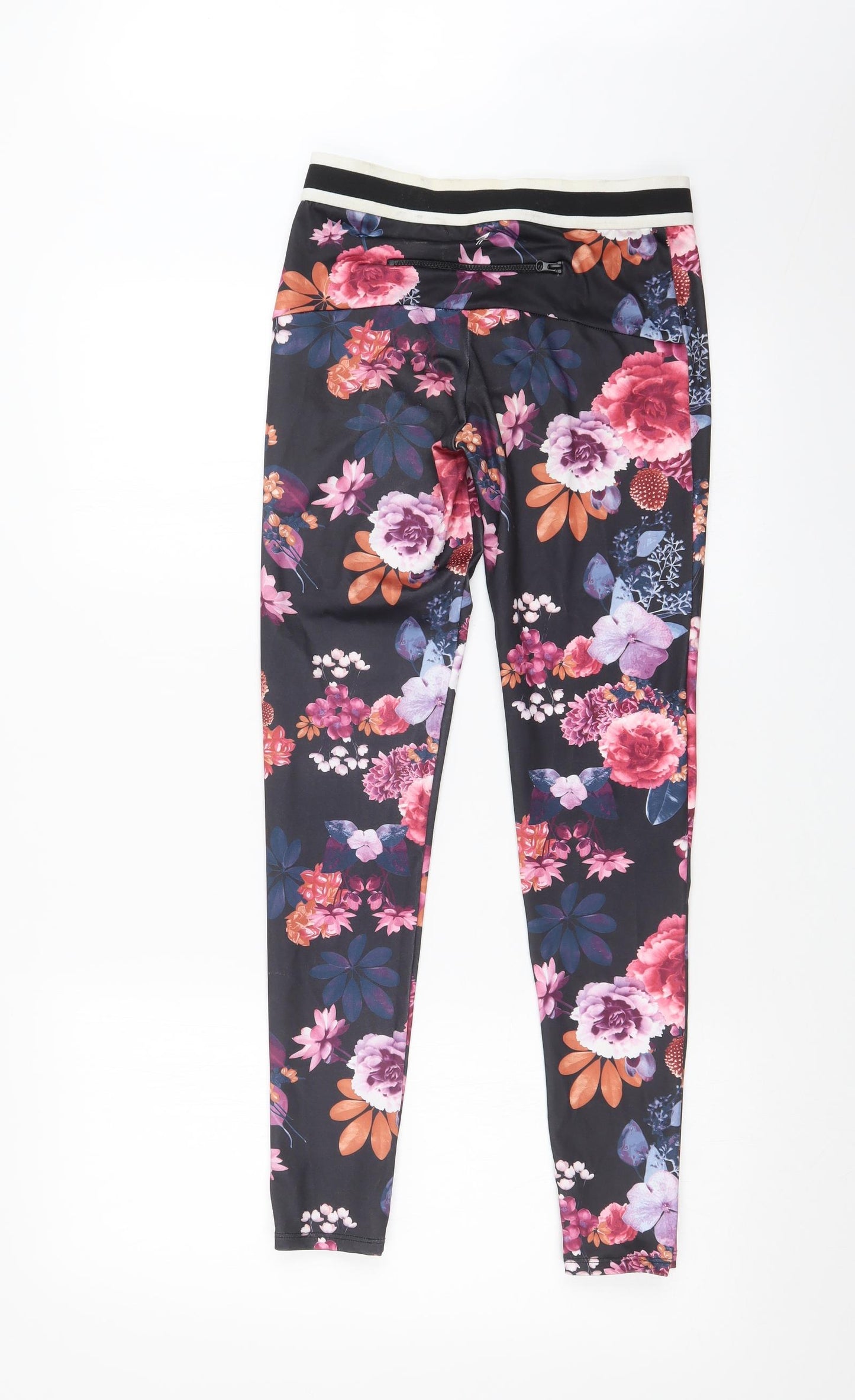 Primark Womens Multicoloured Floral   Leggings Size 6 L27 in