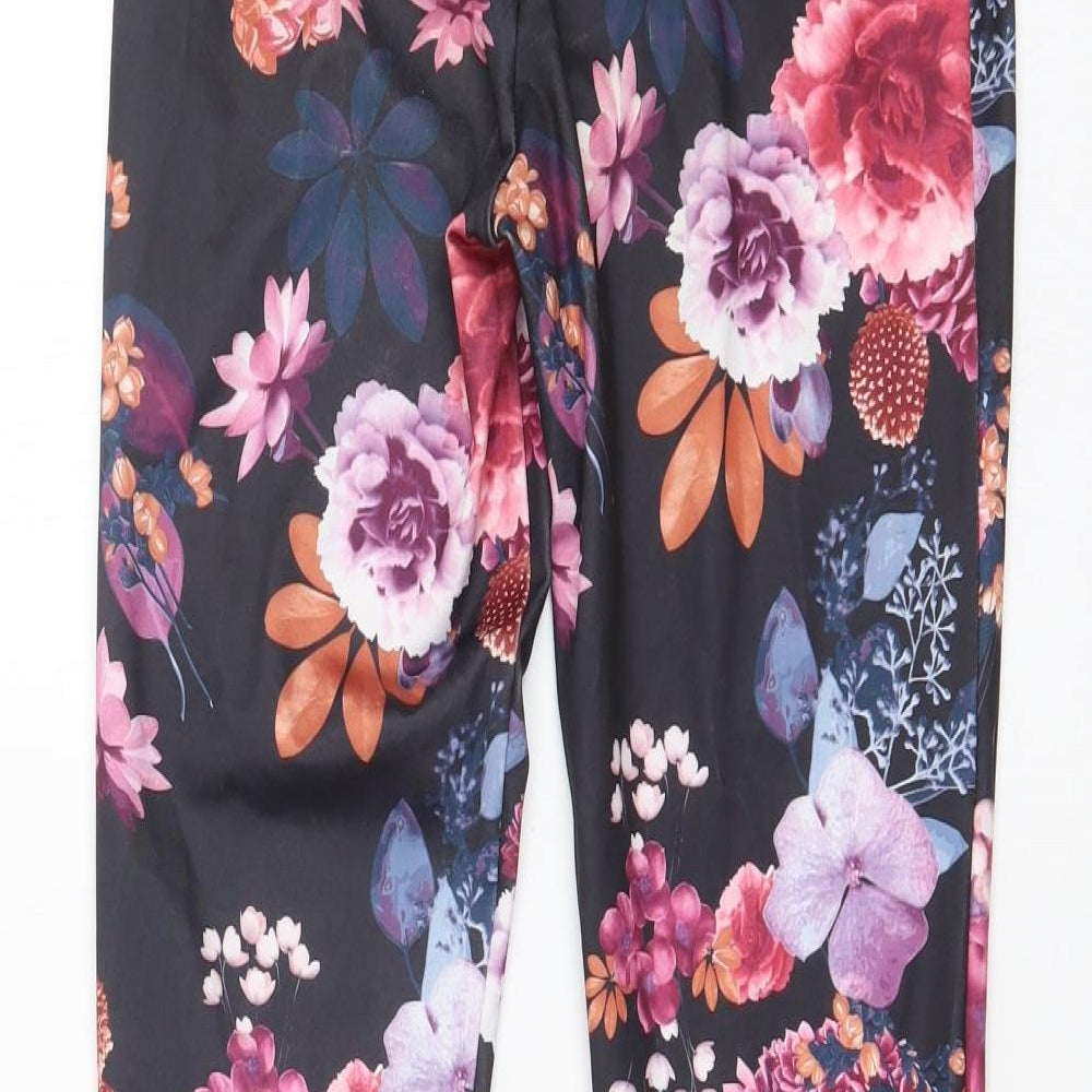 Primark Womens Multicoloured Floral   Leggings Size 6 L27 in