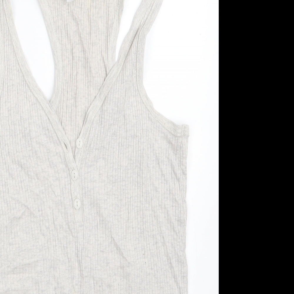 Gap Womens Grey Striped  Basic Tank Size XS