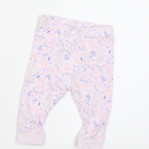 MORRISONS Girls Pink   Jogger Leggings Size 0-3 Months
