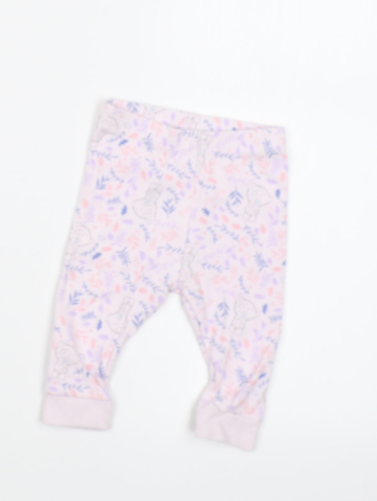 MORRISONS Girls Pink   Jogger Leggings Size 0-3 Months