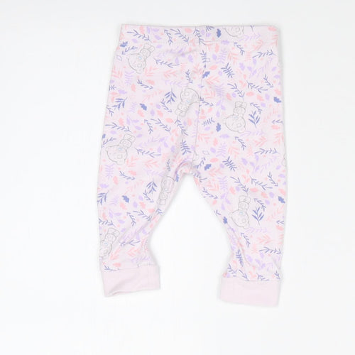 MORRISONS Girls Pink   Jogger Leggings Size 0-3 Months
