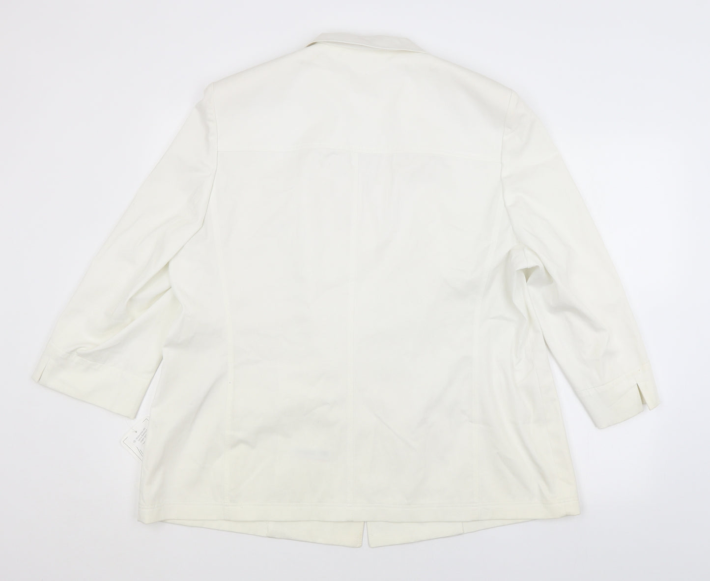Basler Womens White   Jacket Blazer Size 22