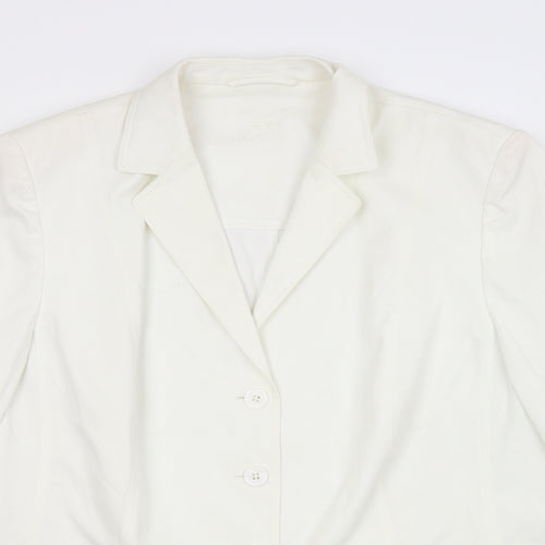 Basler Womens White   Jacket Blazer Size 22
