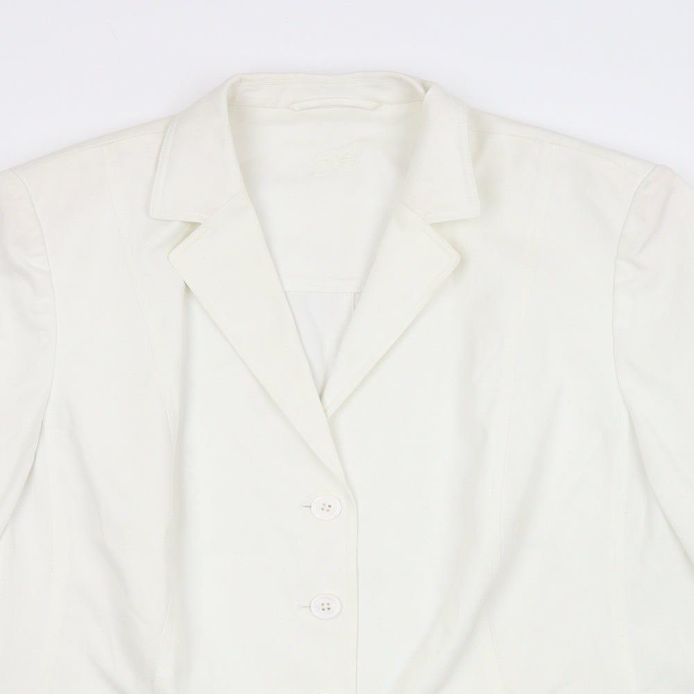 Basler Womens White   Jacket Blazer Size 22