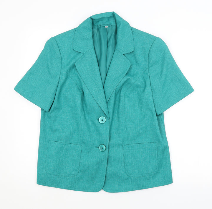 Preworn Womens Green Jacket Blazer Size 16
